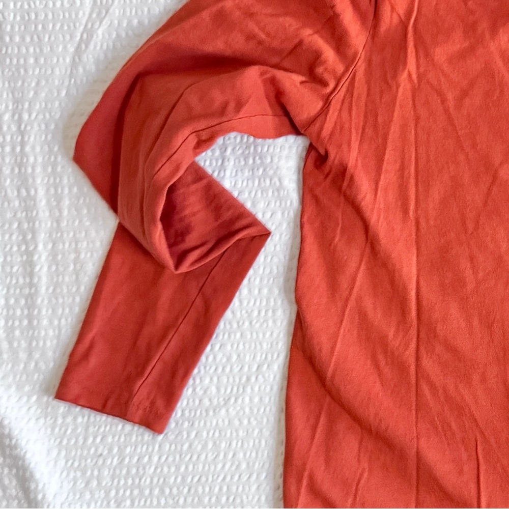 Time & Tru Rust Long Sleeve Basic Tee | Size S (4–6) - Picture 2 of 4